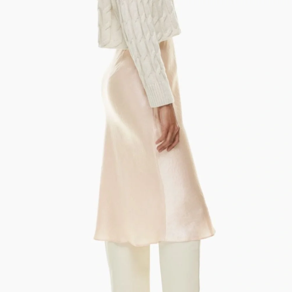 Aritzia Satin Pink Skirt - Picture 2 of 6